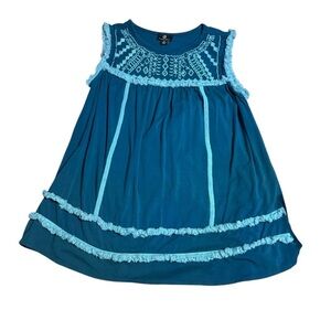 Curations  Beaded Sequin accent tank top bohemian sz med WT42